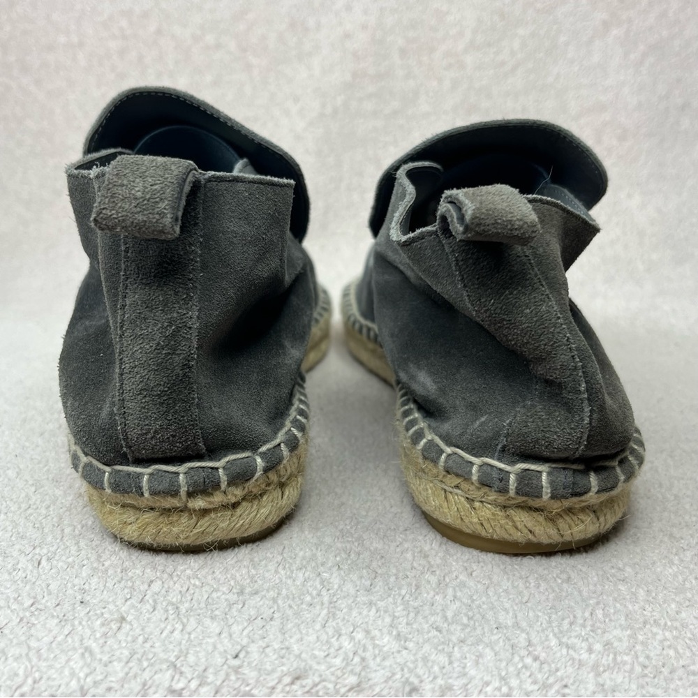 Vince Ronan Suede Slip/Pull On Espadrille Flat Ankle Booties Women’s 8 Gray Boho - Picture 4 of 12